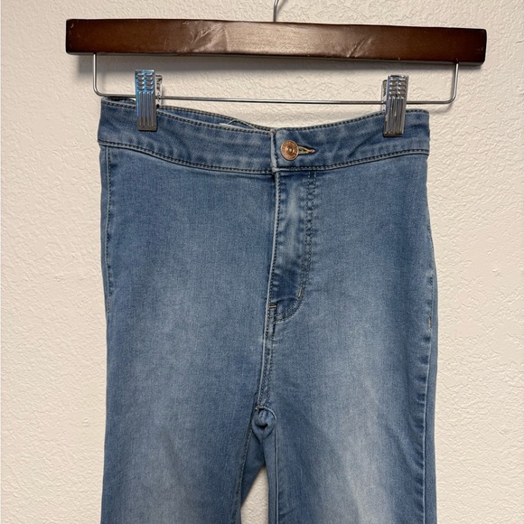 We The Free by Free People Float On Flare Jeans Women’s 24 Blue Raw Hem - Picture 5 of 13